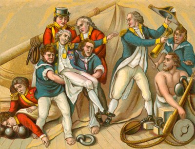 Nelsons död 1805 av English School