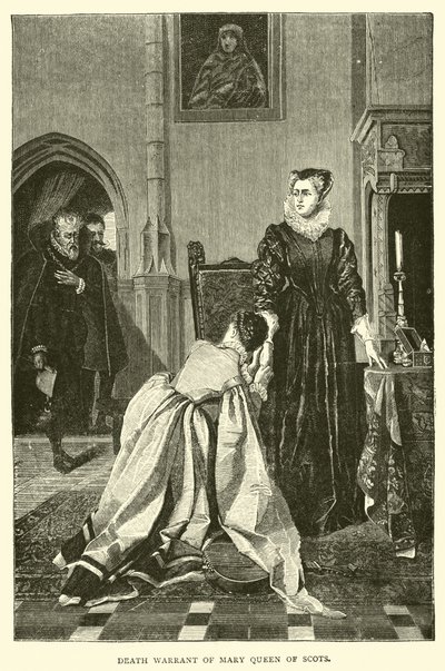 Mary Queen of Scots dödsdom av English School