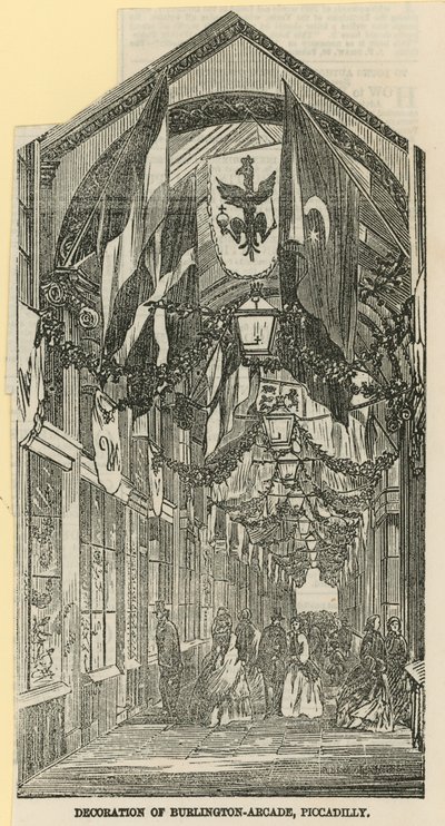 Dekoration av Burlington Arcade av English School