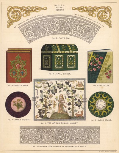 Dekorativa föremål (färg litho) av English School