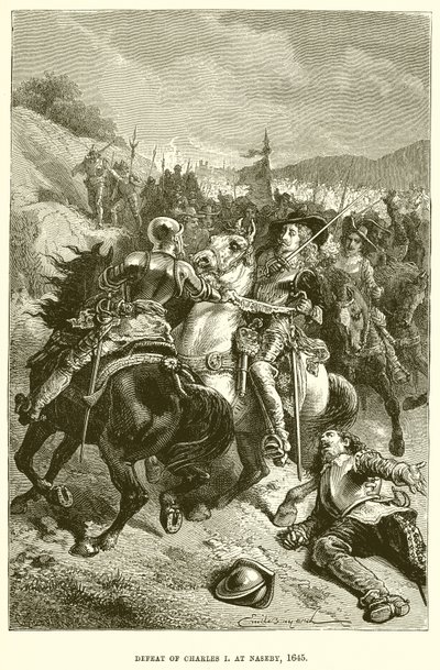 Karl I:s nederlag vid Naseby 1645 av English School