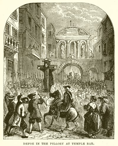 Defoe in the Pilory på Temple Bar av English School