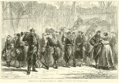 Avgång av 10:e regementet av nationalgardet till de avancerade posterna, oktober 1870 av English School