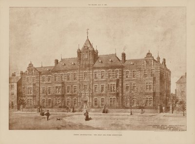 Derby Architecture, dövstuminstitutionen (gravyr) av English School