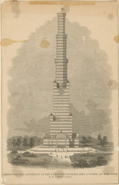 Design av Charles Burton för omvandlingen av Crystal Palace av English School