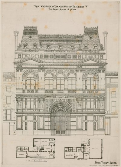 Design för The Criterion Theatre, London av English School