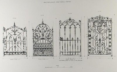 Design för gjutjärnsräcken, från 