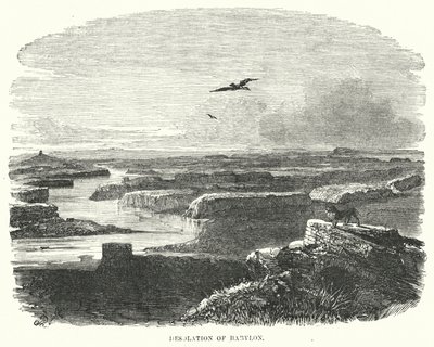 Babylons ödeläggelse (gravyr) av English School