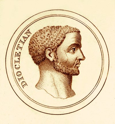 Dicoletian, illustration från The Universal Historical Dictionary av George Crabb, publicerad 1825 (digitalt förbättrad bild) av English School