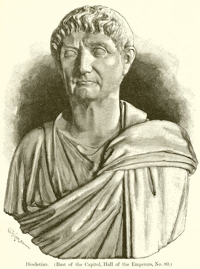 Diocletianus. (Byst av Capitolium, Hall of the Emperors, nr 80) av English School
