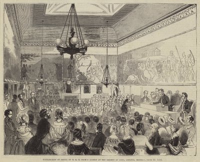 Utdelning av priser av HKH Prins Albert vid Society of Arts, Adelphi, måndagen den 10 juni 1844 av English School