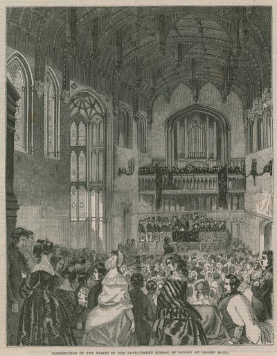 Distribution av Government School of Design i Crosby Hall av English School