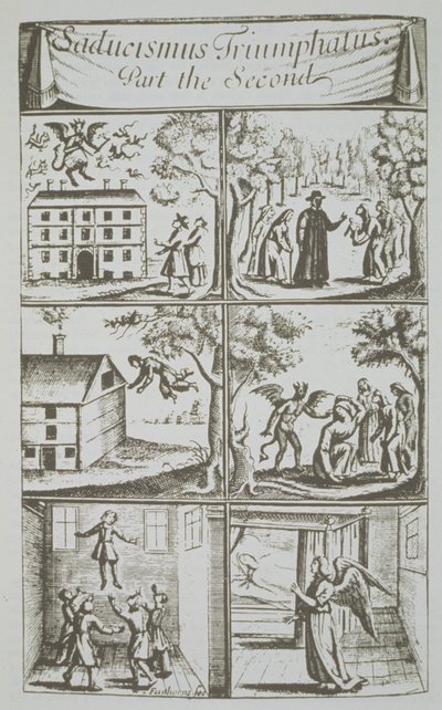 Diverse Manifestations of the Devil, kopia av en illustration från Sadducismus Triumphatus del II, av Joseph Glanvil, London 1681, använd i en magihistoria, publicerad i slutet av 1800-talet av English School