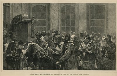 Gudstjänst för herdar och herdar - en studie i Berners Hall, Islington, London av English School