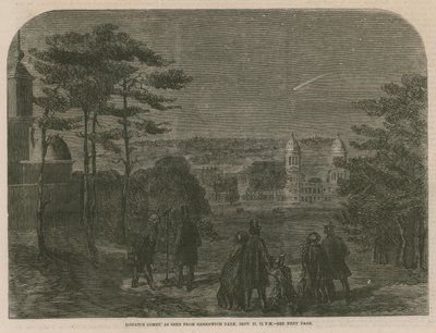 Donatis Comet, sett från Greenwich Park, 17 september 1858, klockan 19:30 av English School