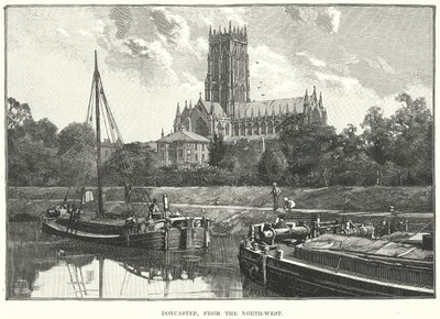 Doncaster, från nordväst (gravyr) av English School