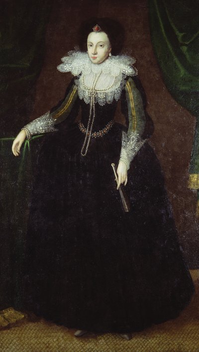 Dorothy Huddleston (född Dormer), ca 1610-15 av English School