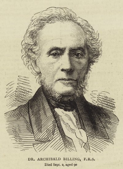 Dr Archibald Billing, FRS (gravyr) av English School
