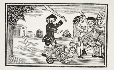 Dr Faustus knep på tjugo studenter, illustration från Chap-books of the Eighteenth Century av John Ashton, pub. 1882 av English School