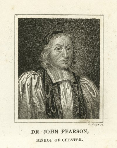 Dr John Peason, biskop av Chester (gravyr) av English School