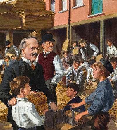 Dr Thomas John Barnardo (1845-1905) (gouache på papper) av English School