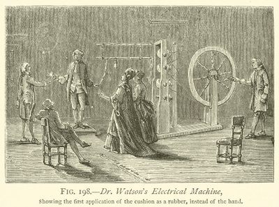 Dr Watsons elektriska maskin (gravyr) av English School