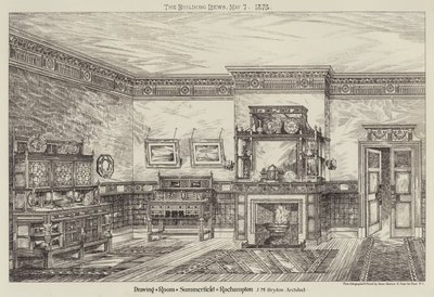 Drawing Room, Summerfield, Roehampton (gravyr) av English School