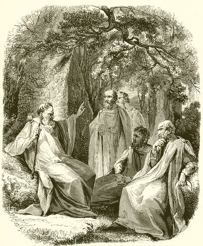 Druider i den heliga lunden av English School