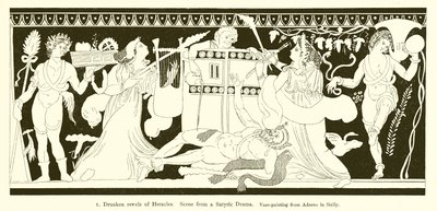 Berusade fester av Herakles av English School