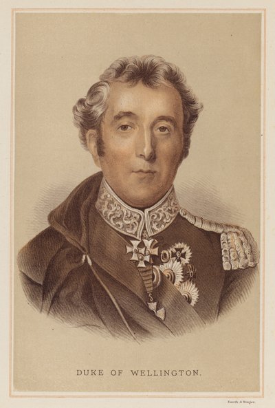 Duke of Wellington (färg litho) av English School