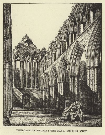 Dunblane Cathedral, Nave, blickar västerut av English School