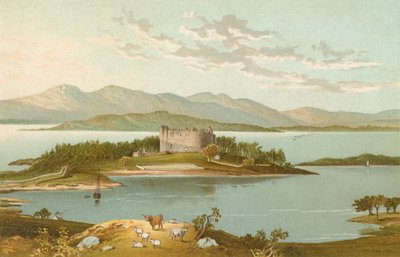 Dunstaffnage Castle och Loch Etive av English School