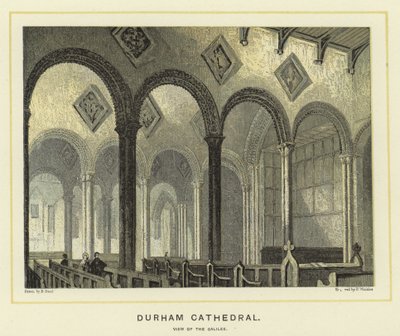 Durham Cathedral, utsikt över Galileen av English School