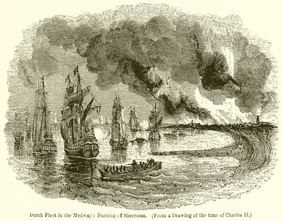 Holländska flottan i Medway: Burning of Sheerness av English School