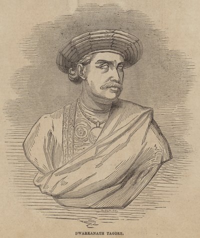 Dwarkanath Tagore (gravyr) av English School