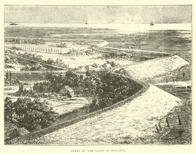 Deiche an der Küste von Holland von English School