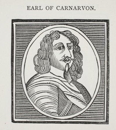 Earl of Carnarvon, illustration från Chap-books of the artonde århundrade av John Ashton, pub. 1882 av English School