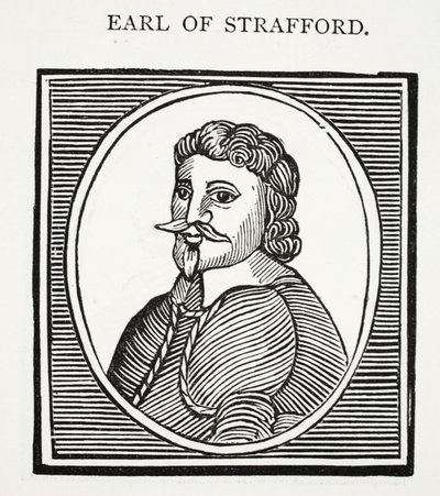 Earl of Strafford, illustration från Chap-books of the Eighteenth Century av John Ashton, pub. 1882 av English School