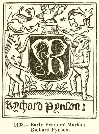 Tidiga skrivarmärken: Richard Pynson av English School