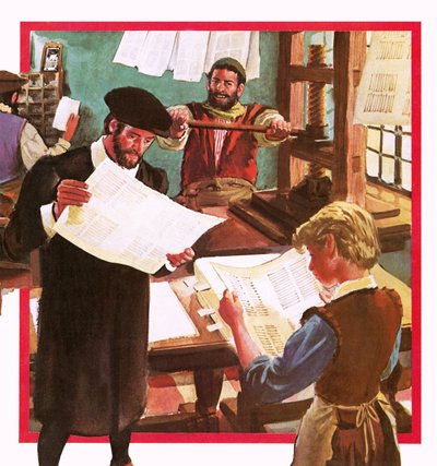 Tidig tryckpress av English School