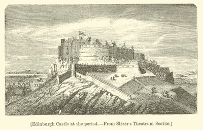 Edinburgh Castle at the Period (gravyr) av English School