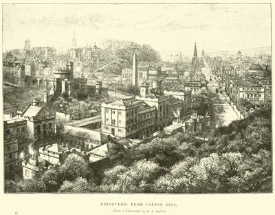 Edinburgh, från Calton Hill av English School