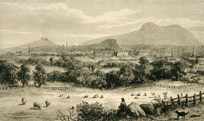 Edinburgh omkring 1880, från "Scottish Pictures" utgiven av Religious Tract Society. av English School