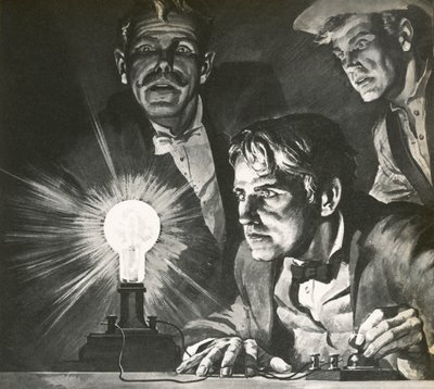 Edisons experiment med glödlampor av English School