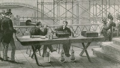 Edisons fulländade fonograf som används i pressgalleriet under Händelfestivalen i Crystal Palace av English School