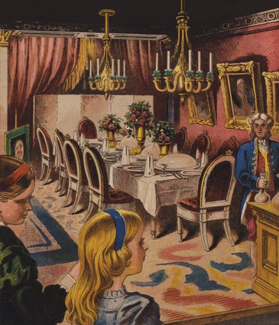 Edith och Millys hushållning (litho i färg) av English School