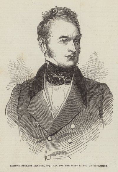 Edmund Beckett Denison, Esquire, MP, för West Riding of Yorkshire av English School
