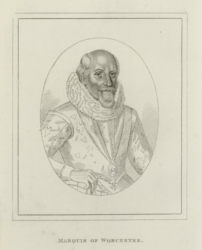 Edward Somerset, markis av Worcester (gravyr) av English School
