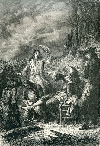 Edward Villiers skadades i slaget vid Newbury, 1643 av English School