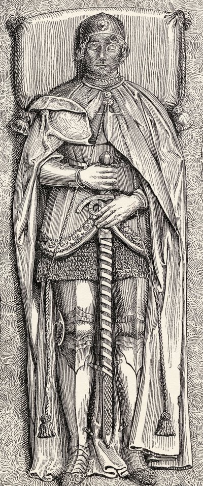 Effigy of Alvaro de Luna, från "Spain: A Summary of Spanish History from the Morish Conquest to the Fall of Granada, 711-1492", av Henry Edward Watts, publicerad 1893 av English School